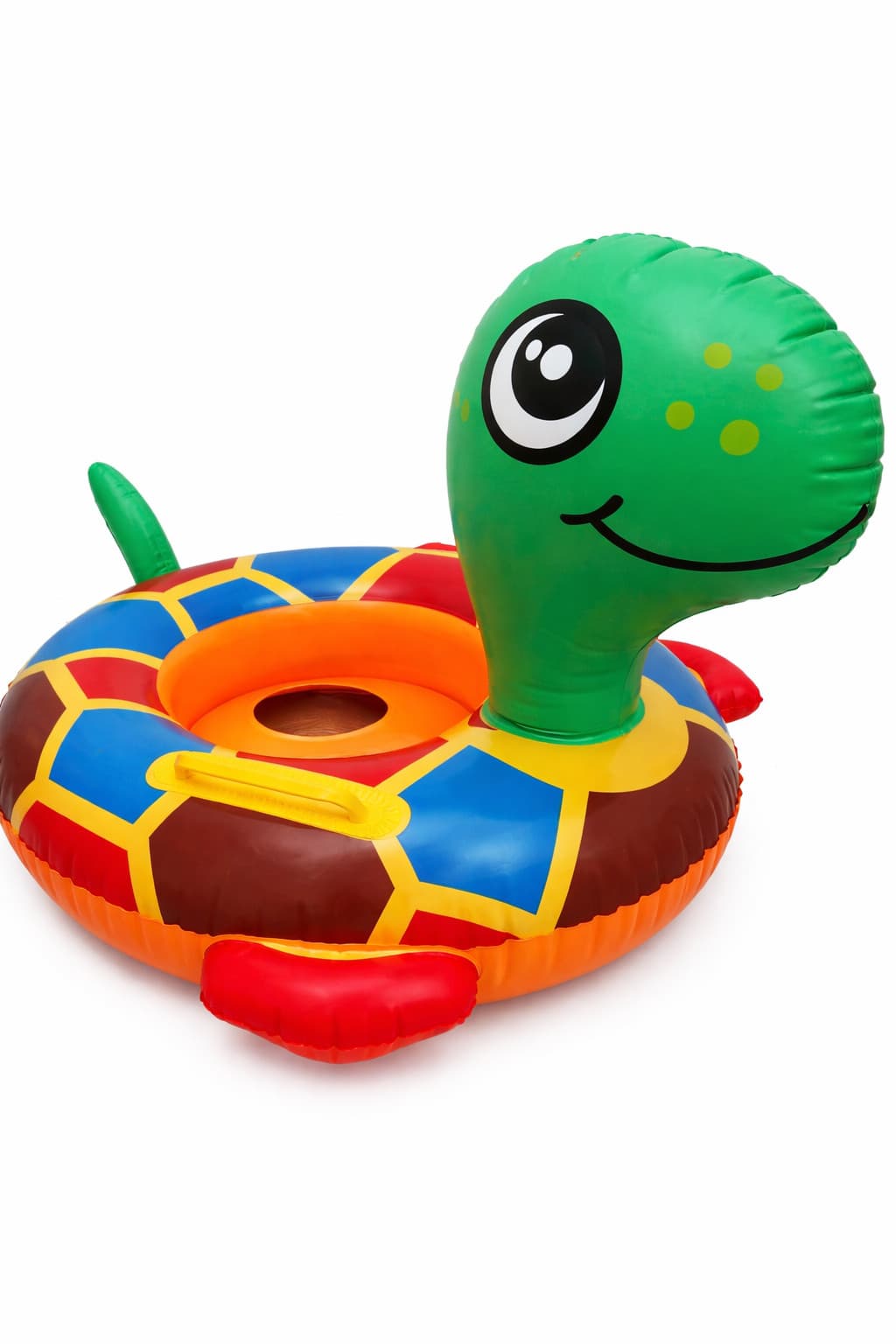 Boia Inflavel Infantil 6M à 3 Anos com assento Tamanho: 70 Cm Modelo: Tartaruga Marinha Cor: Laranja