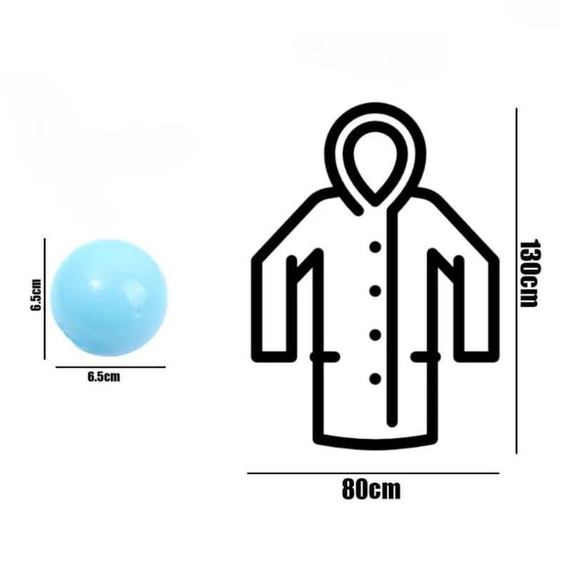 Capa de Chuva Compacta com Bolinha e Alça Prática