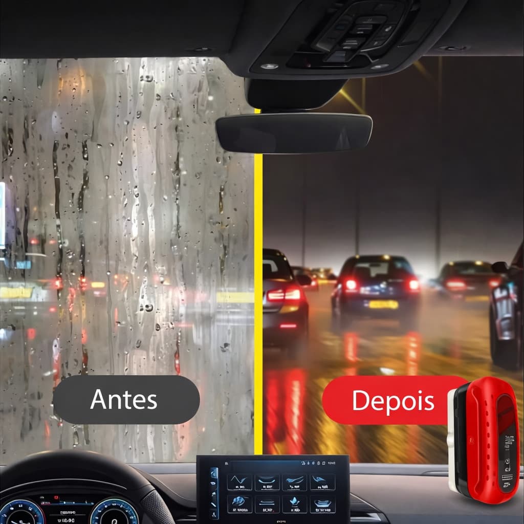 Escova Limpa Vidros Automotiva Desembaça com Reservatório