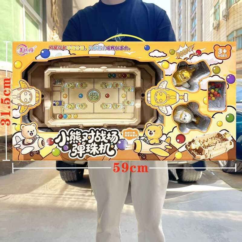 Crianças meninos meninas DIY educacional dupla batalha urso Pinball máquina brinquedo conjunto treinamento instituição a