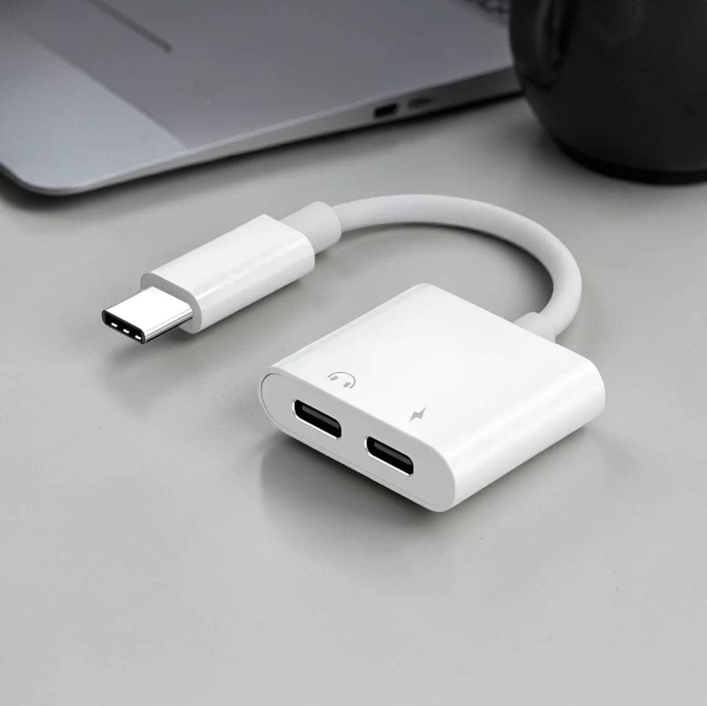 cabo Adaptador OTG TIPO- C para 2 TIPO-C Áudio e Carregador 2.1A INOVA CBO-7136