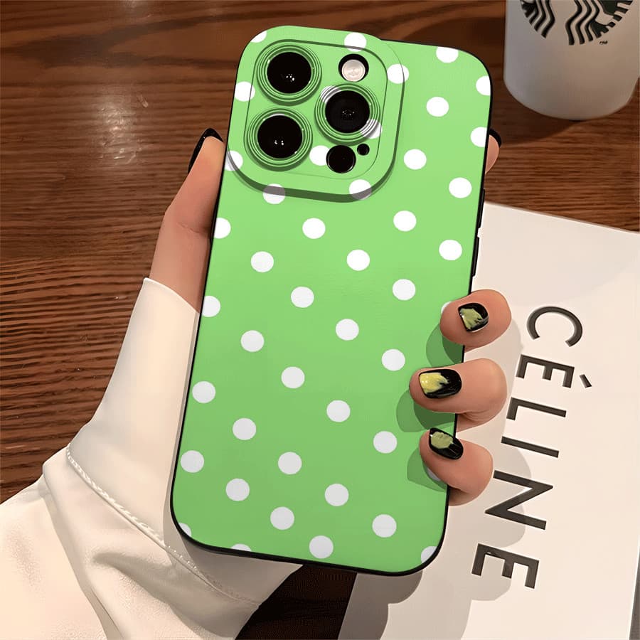 O ponto verde  Carcaça para iPhone 7 8 11 12 13 14 15 16 17 PRO PROMAX PLUS AIR 16E 17AIR X XS XR XSMAX