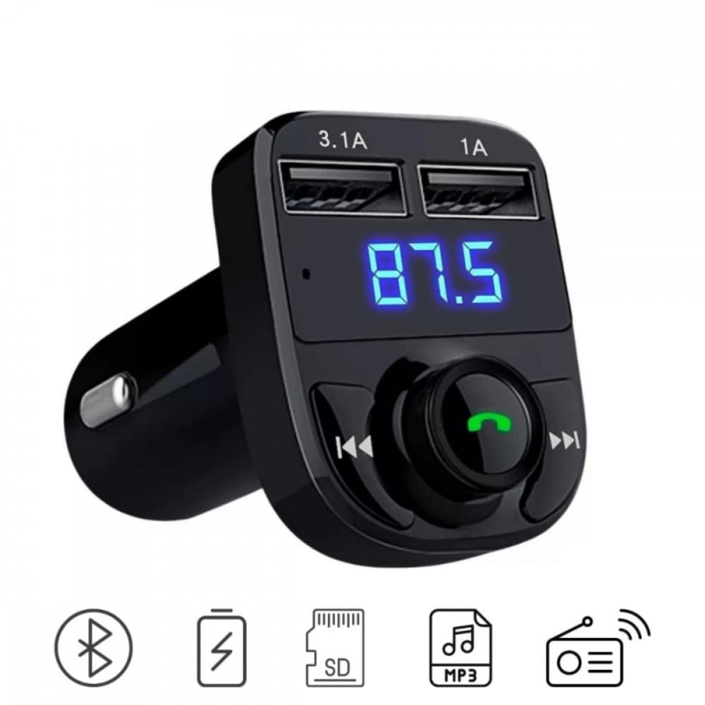 Carregador Transmissor Automotivo MP3 Bluetooth V5.0 + EDR Player Altomex X8