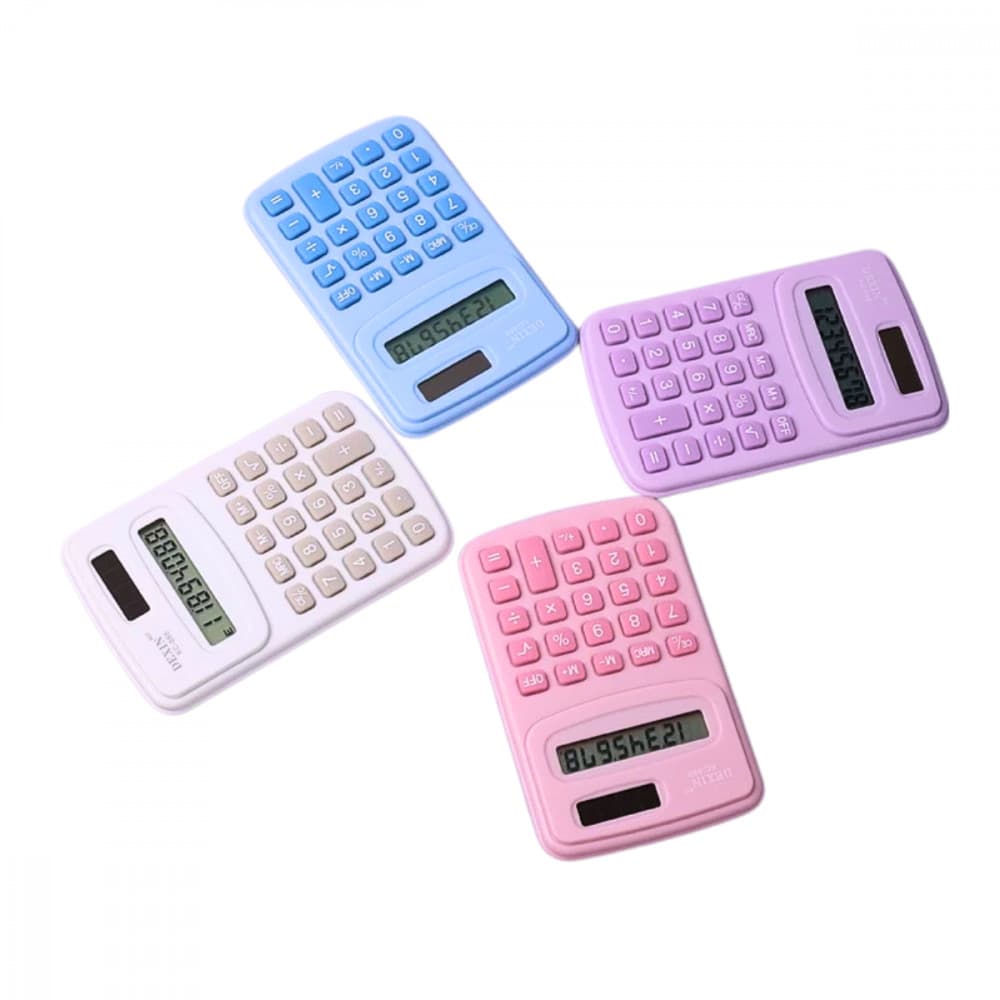 Mini Calculadora Eletrônica Portátil Colorida Tela LCD Digital Kapbom