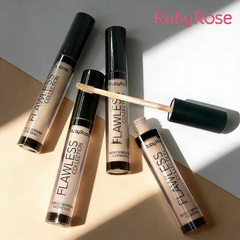 Ruby Rose Corretivo Líquido da Linha Flawless - Acabamento Matte e Cobertura Satisfatória HB-8080