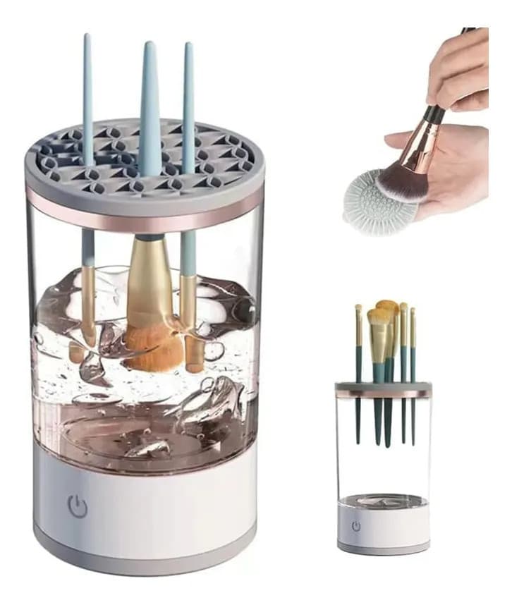 Lavador Limpador De Pinceis Maquiagem Automático Elétrico Bivolt - (Cores Sortidas)