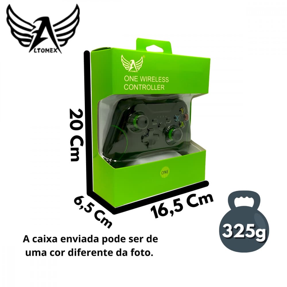 Controle Gamer Tipo Xbox ONE - SEM FIO - Wireless 2.4G PC Computador Altomex X01-W / AL-6113W
