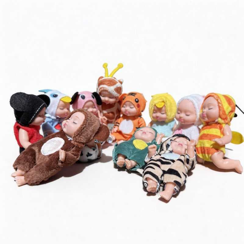 Kit 12/6 Bebe Reborn Silicone Boneca Realista Simulação Renascimento Mini Sleep