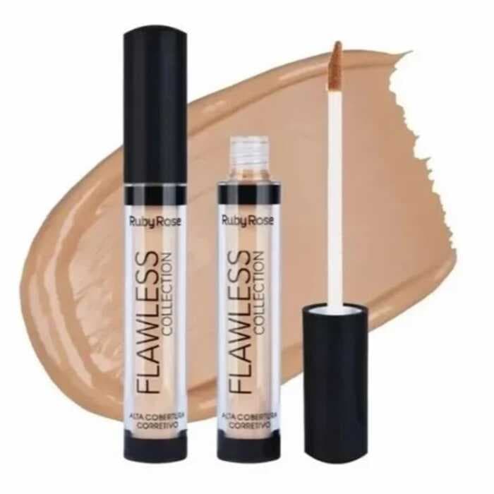 Corretivo Líquido Ruby Rose Flawless Collection - Cobertura Natural com Acabamento Matte HB-8080