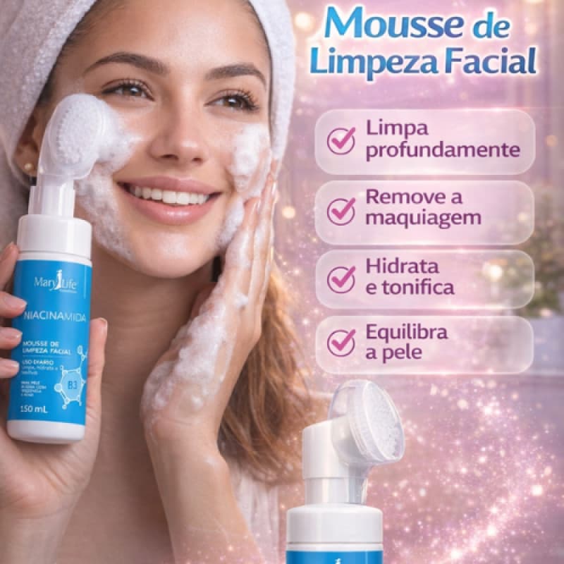 Mousse de Limpeza Facial com Niacinamida B3