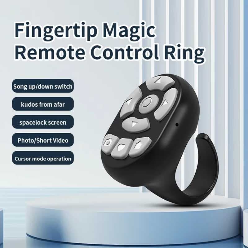 Mini Air Mouse Remoter TYPE-C Recarregável Para Vídeo E-book Page Turner Selfie Stick