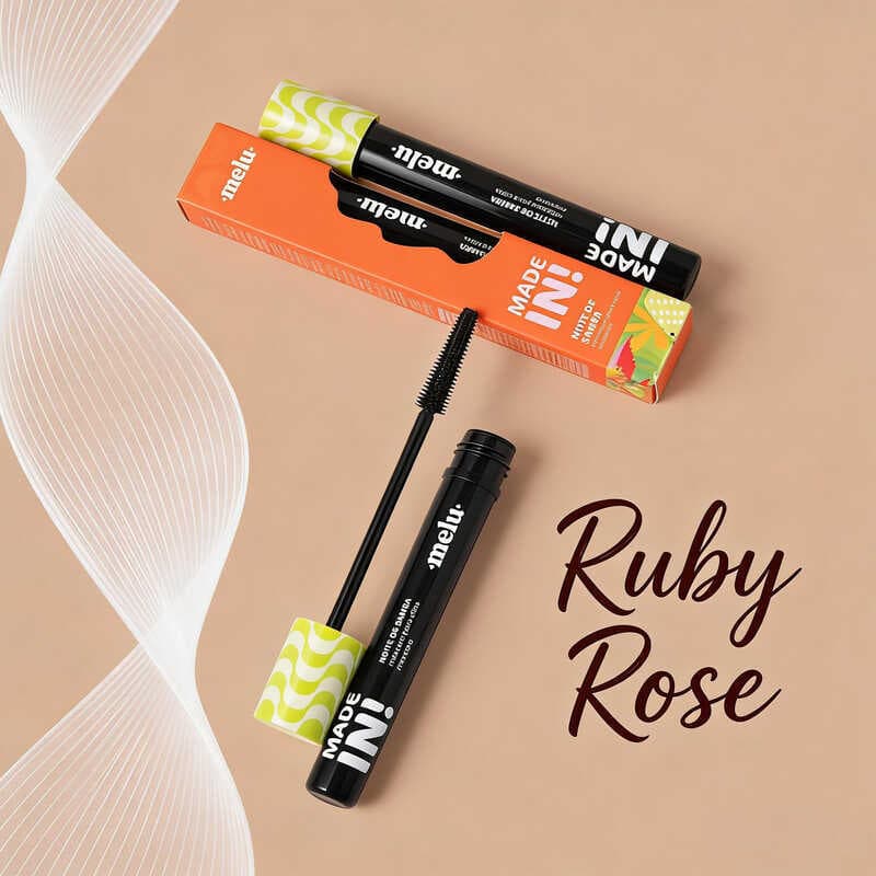 Máscara de Cílios Vegana para Olhos Sensíveis Ruby Rose - Textura Leve e Confortável RR-E2001