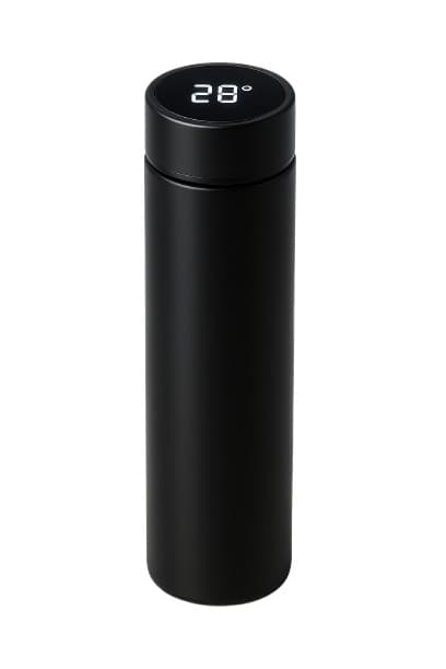 Normal - Garrafa Térmica com LED e Termômetro (500ml) - Preto