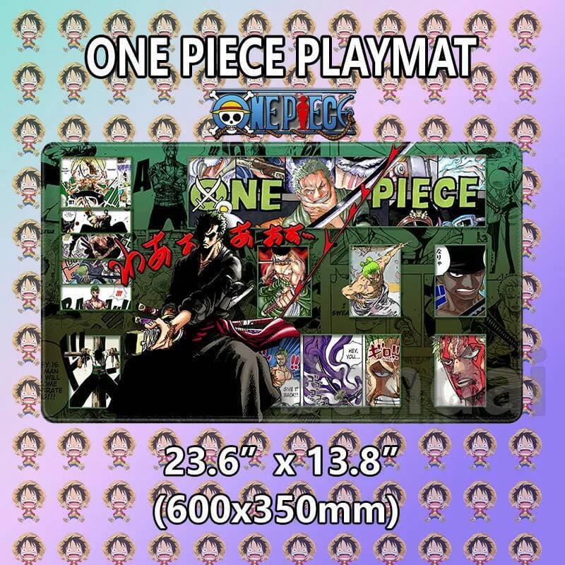 Uma Peça OPCG Playmat Luffy Zoro Anime TCG Tapete De Jogo De Cartas Antiderrapante Borracha Grande Gaming Mouse Pad Mesa