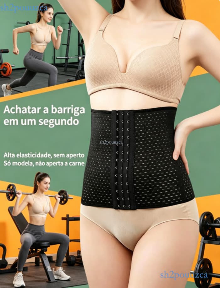 Cinta Modeladora Espartilho Alta Compressão Redutora de Barriga Pós-Parto e Fitness ✨sh2pouuzca