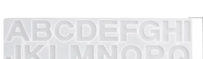 Molde Silicone Letras e Números Para Resina Epóxi Artesanato