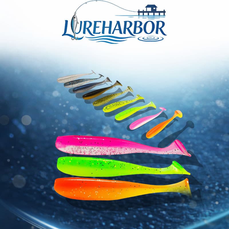 LUREHARBOR Lure T-Tail Soft Bait 5.5/6.5/7cm 1/5/10 Pacote Mais Compre Mais Econômico