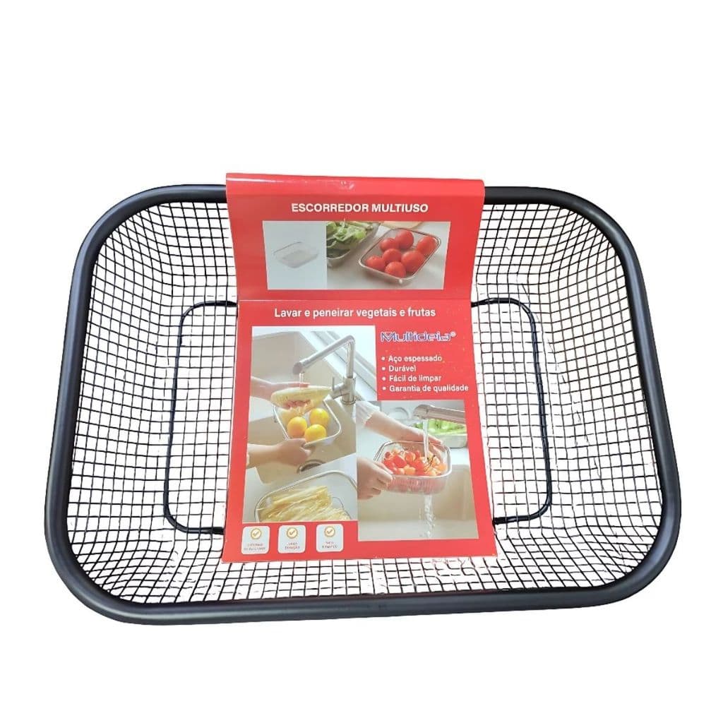 Escorredor De Macarrão Massas Aço Inox Cozinha Cestas Frutei