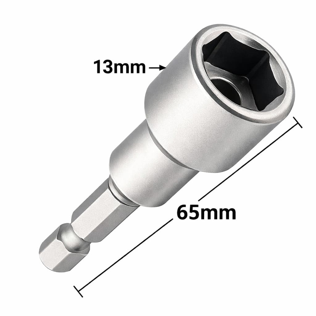 Soquete Canhão Para Parafusadeira 5 Unidades Tamanho: 65 Mm X 13 Mm