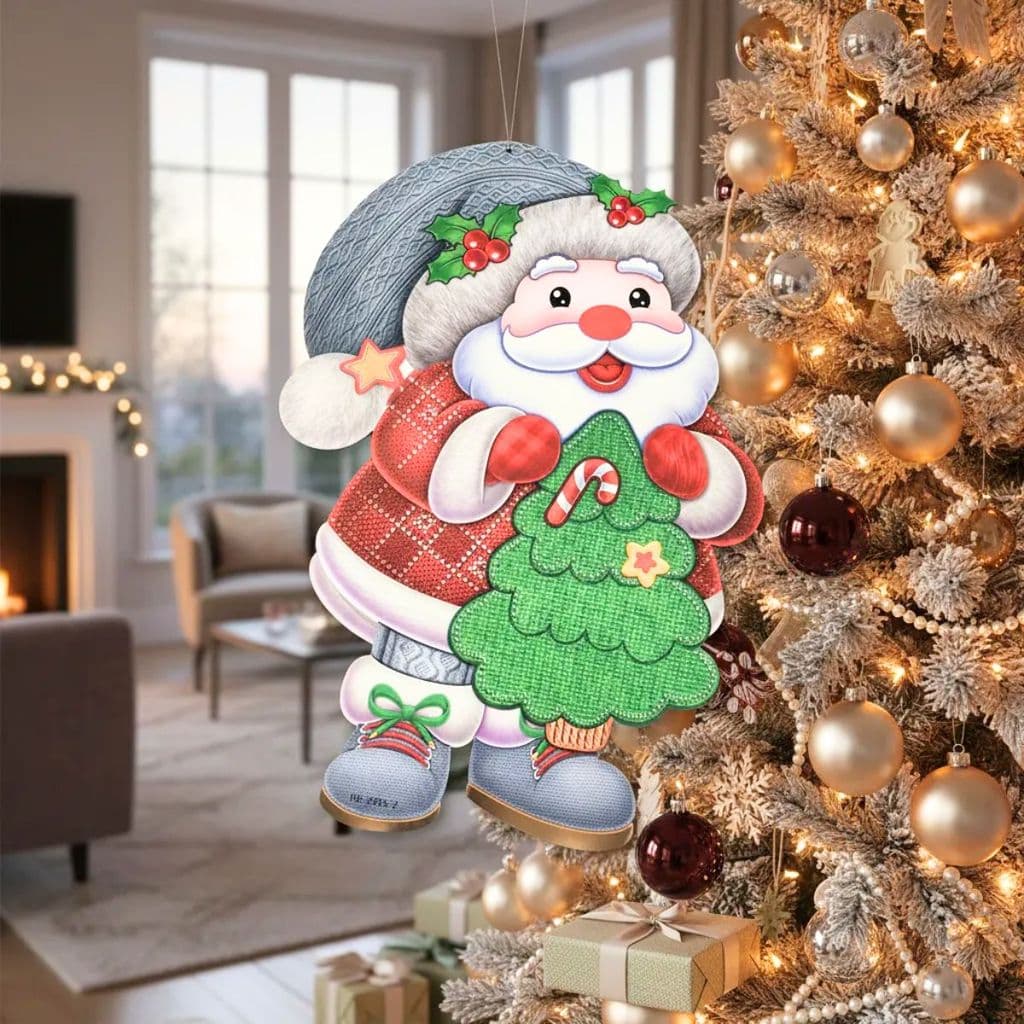 Adesivo Decoração Enfeites de Natal Papai Noel Natalino