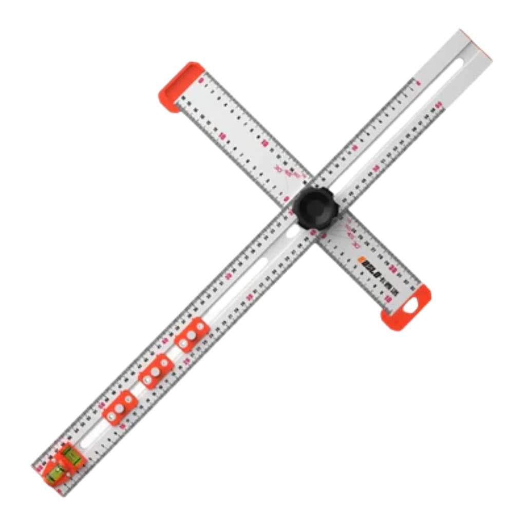 Esquadro T Multifuncional Com Nível De Bolha Régua Angular 35-60cm