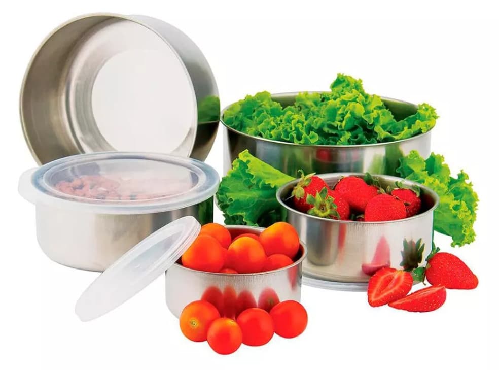 Jogo De Potes Aço Inox 5 Peças Snel Home