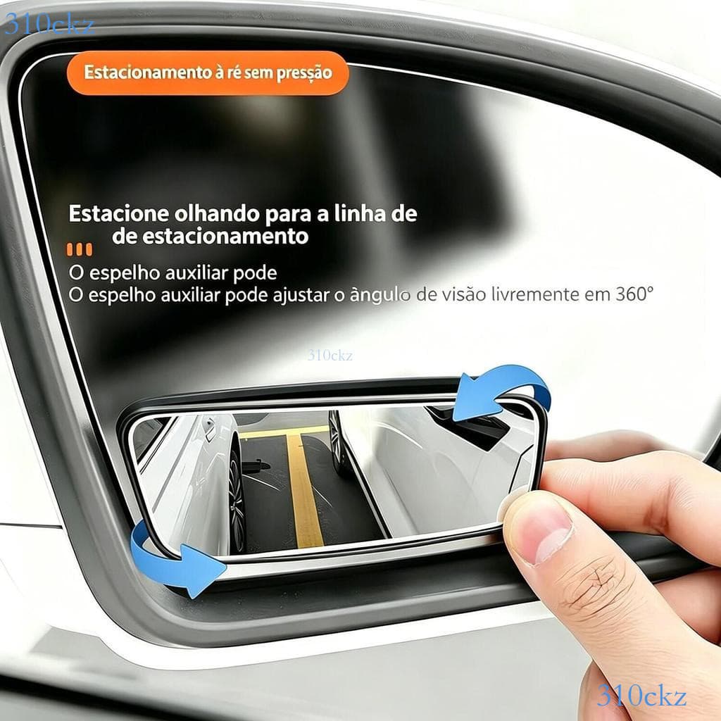 Kit 1/2 Peças Espelho Retrovisor Auxiliar Universal Ajustável - Visão Ampla Anti Ponto Cego para Todos os Carros ✨310ckz