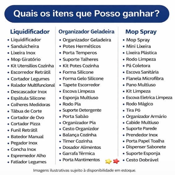 Kit 5 Produtos Casa e Cozinha Utilidades Domésticas Organização Cozinha Promoção envio aleatorio