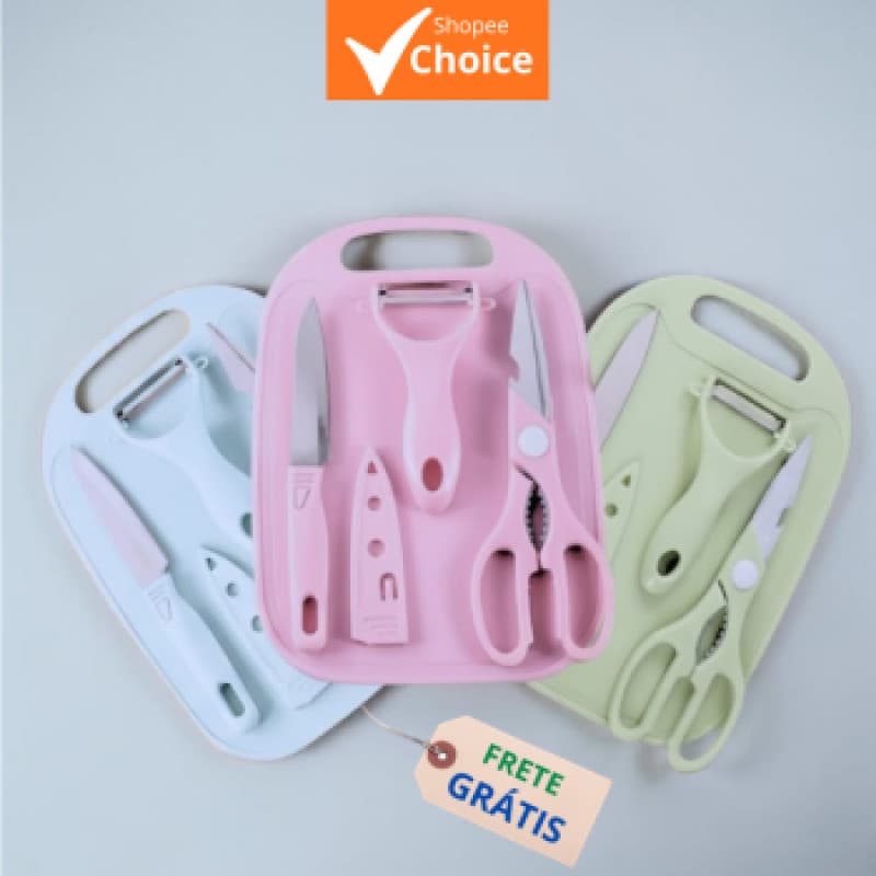 Jogo de Cozinha Kit 04 Peças Utensílios de Cozinha dia das mães Material Antiaderente XLS CJ-4