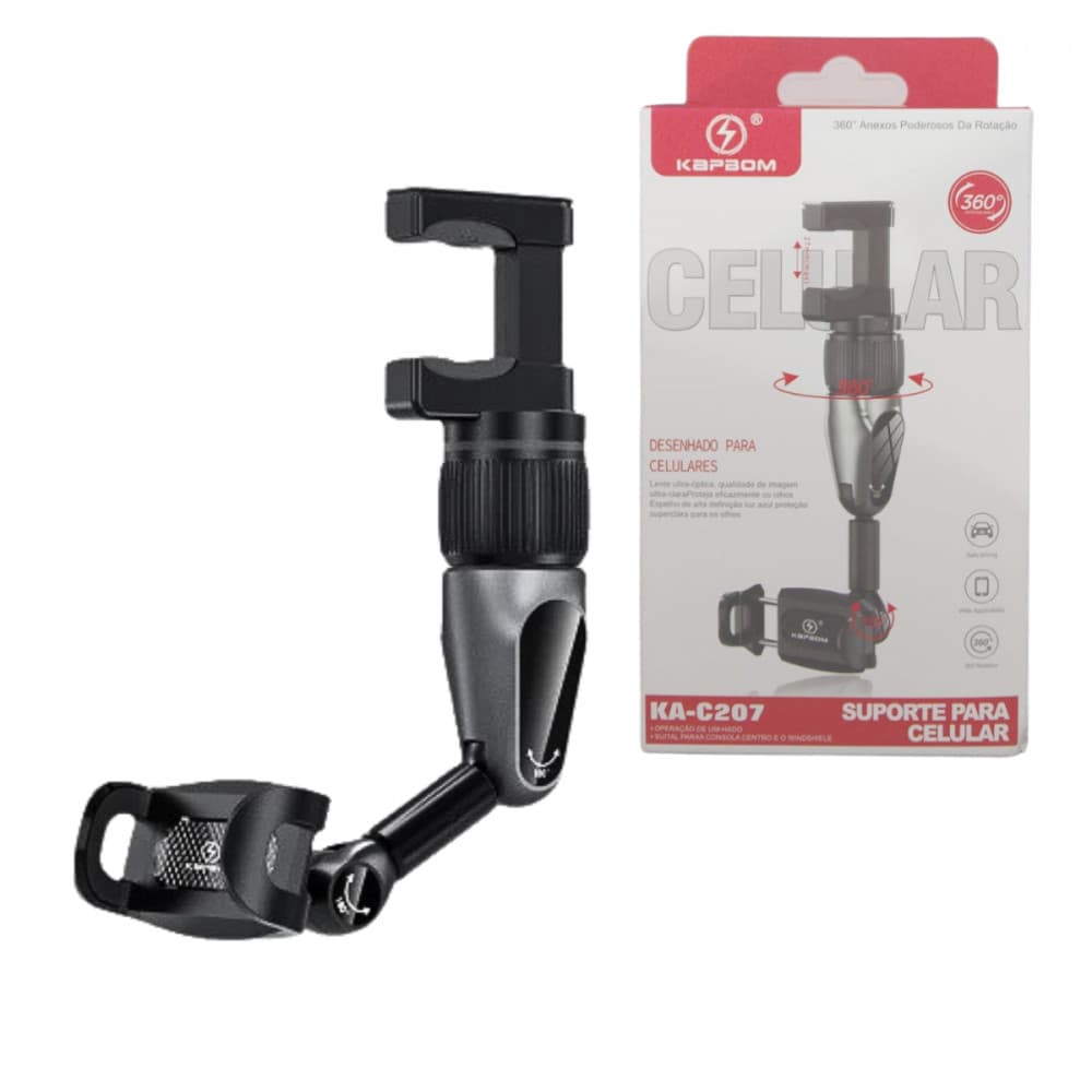Suporte Celular Carro Mesa Multifuncional 360 Graus Kapbom KA-C207