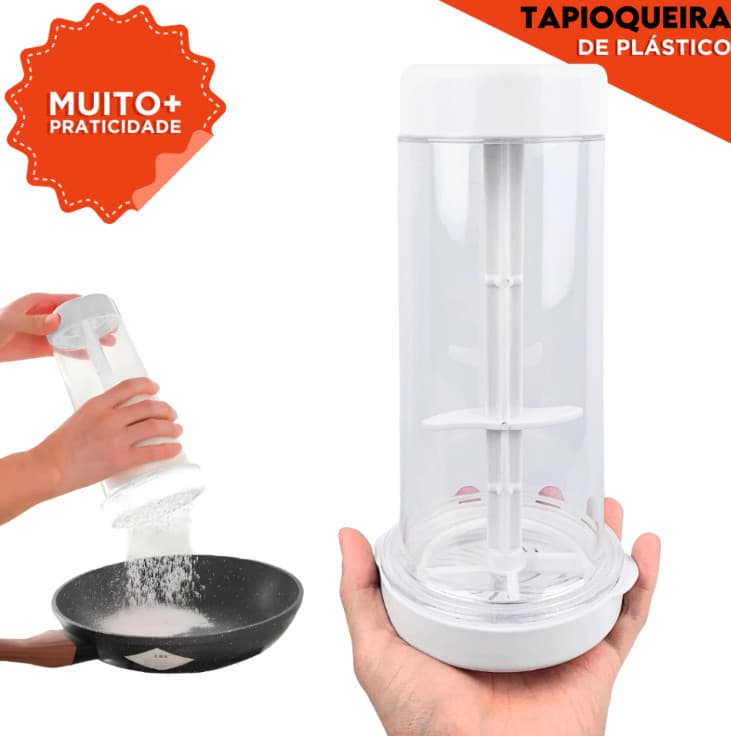 Tapioqueira Peneira e Armazena Polvilhador De Tapioca Armazena Beiju - Diversas Cores - dk shop brasil