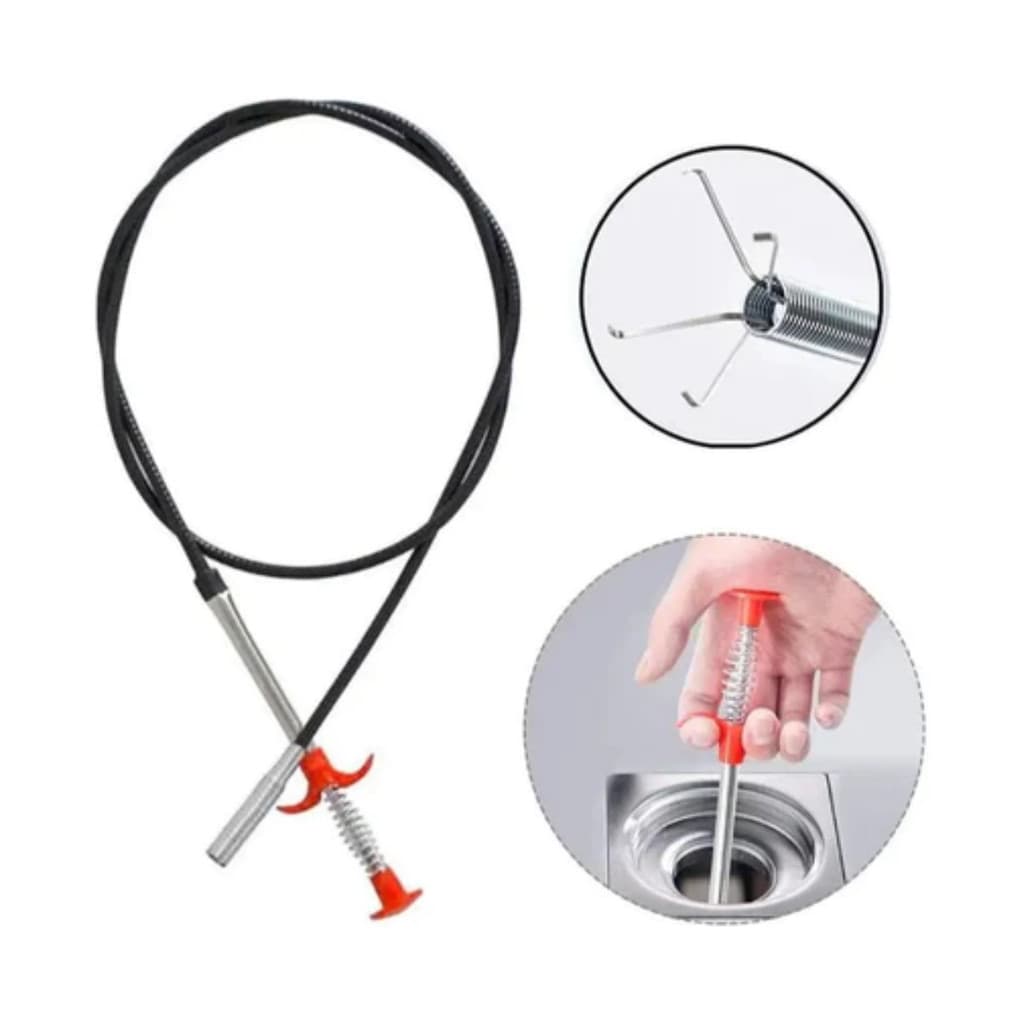 Garra Desentupidora Manual 1,6m – Multifuncional para Pias e Ralos - BM-F1846