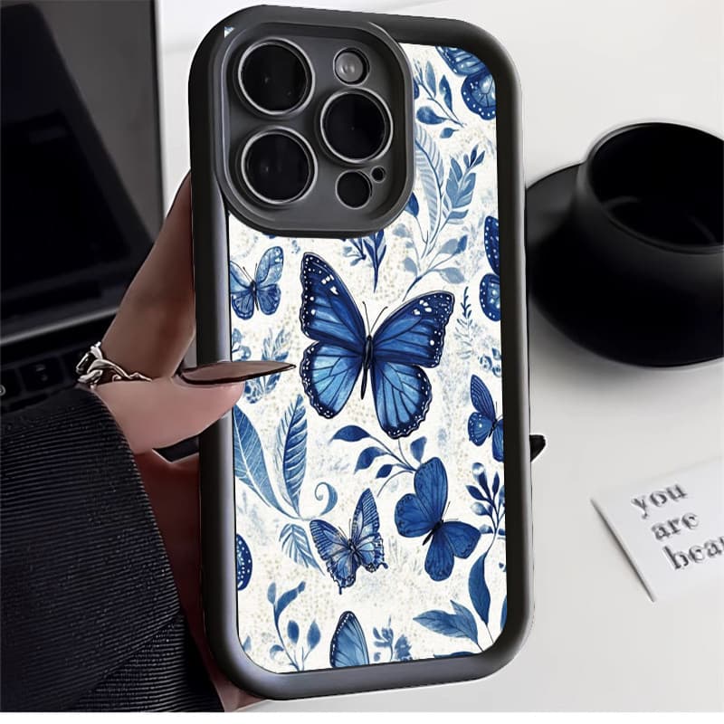 borboleta TPU anti-impacto Capinha Capa Para Samsung A14 A15 A54 A55 A05S A16 A07 A17 S22 S23 S24 S25 FE Ultra