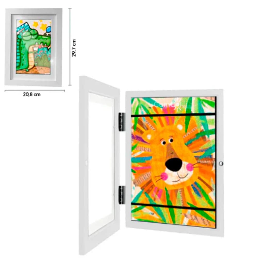 Branco - Quadro Guarda Desenhos - Eternize Momentos na Parede