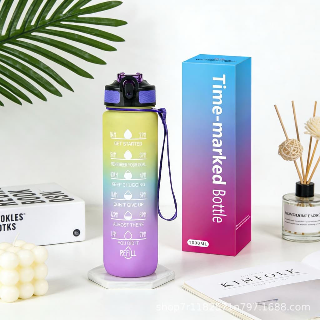 Garrafa de Água  Super Motivacional - 1 Litro – Para ajudar a bater a meta de água