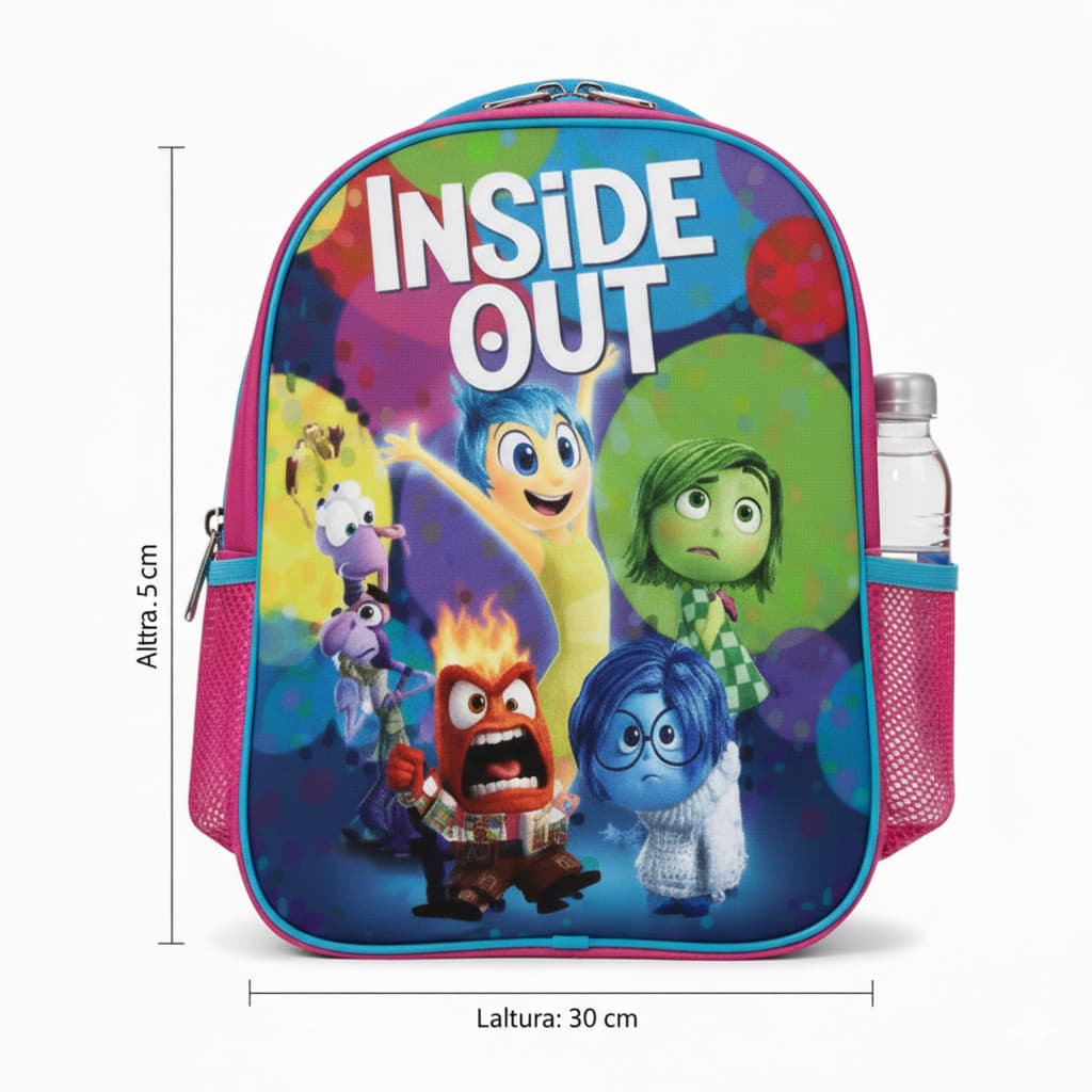 Mochila Infantil Divertida Escolar Menino Menina Colorida de Costas