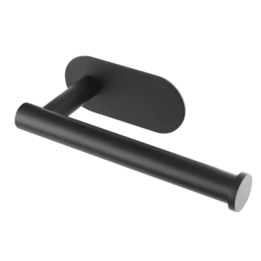 Porta Papel Higienico Premium Adesivo 3m Parede Inox Preto
