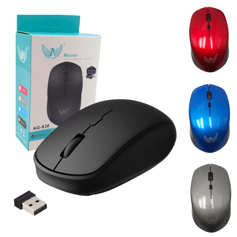 Mouse sem Fio 1600dpi 1600dpi 2.4ghz Wireless a Pilha Altomex AG-830