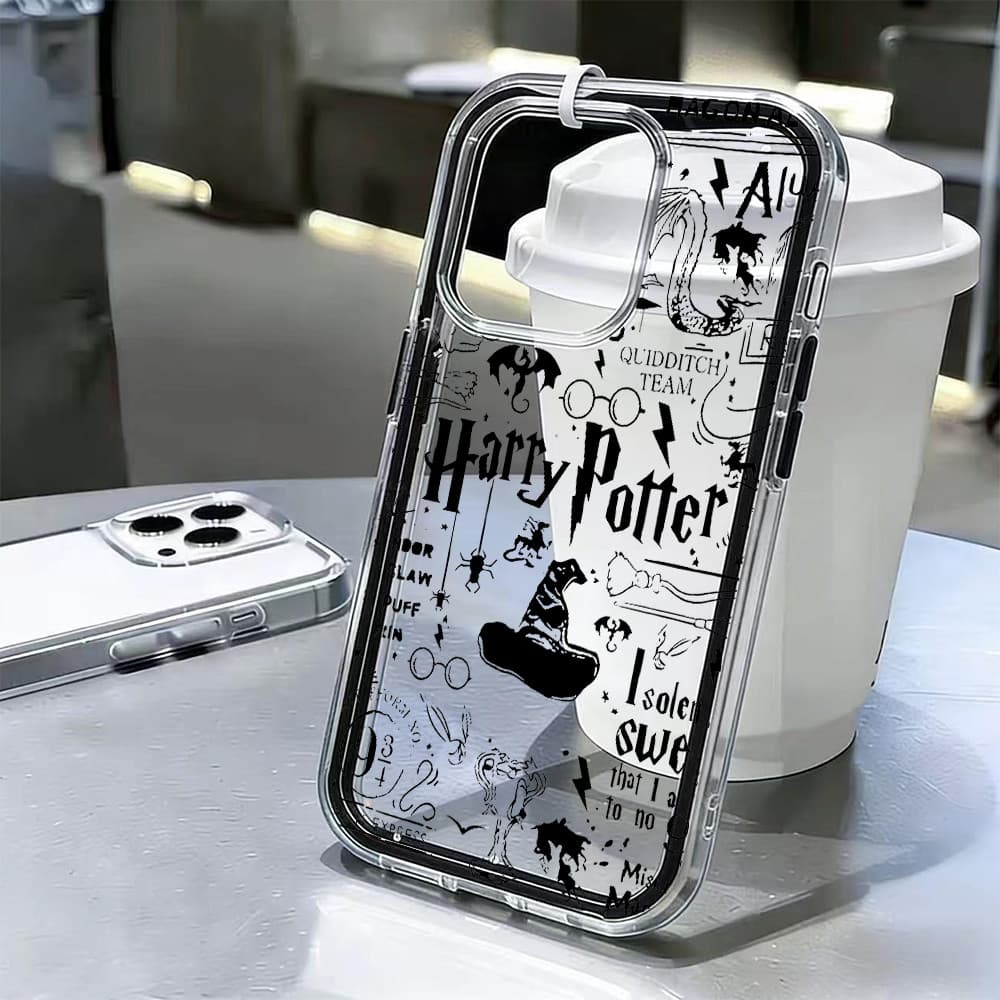 Capinha Capa de Anti-impacto 3 Em 1 Para iPhone 11 12 13 14 15 16 Pro Max Plus Transparente Case Harry Soul