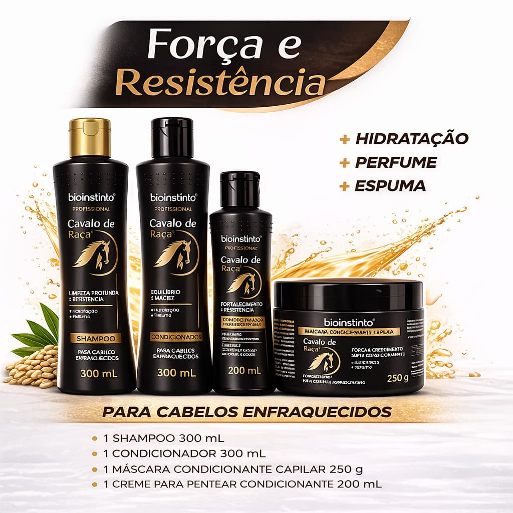 Kit Cavalo De Raça Profissional Força Total - Só Hoje