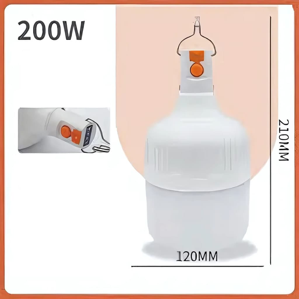 Lâmpada de Emergência LED 15W Recarregável Bivolt Acende Sozinha até 4h ON-7068