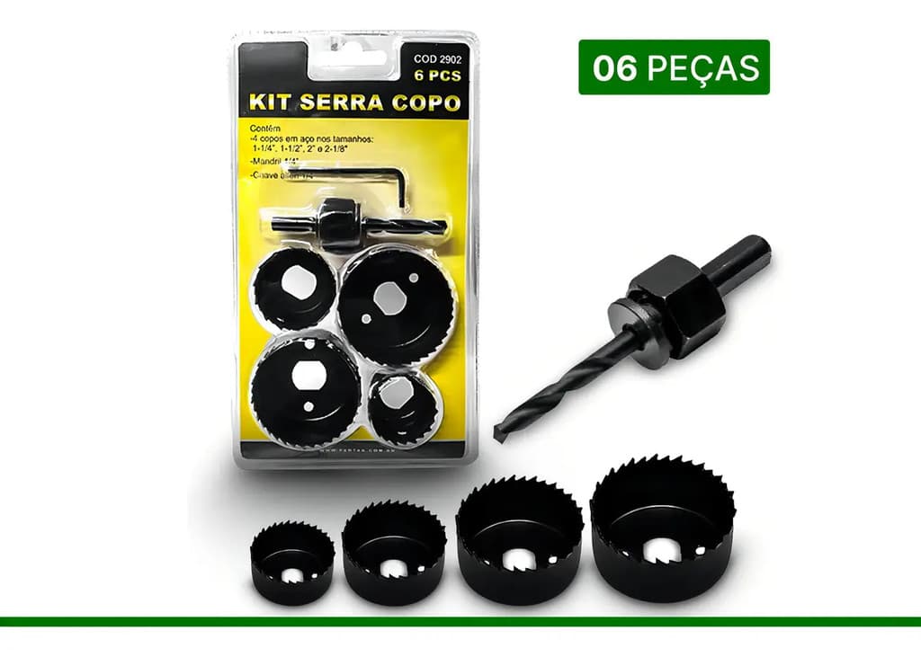 Jogo Serra Copo 6 Pecas - Cx 10 Pcs Titanium