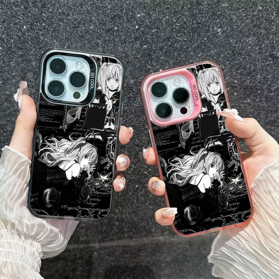 Capinha Capa Death Note TPU anti-impacto Para IPHONE 13 11 15 14 12 16 17 PRO MAX AIR X XR XS MAX 7 8 PLUS