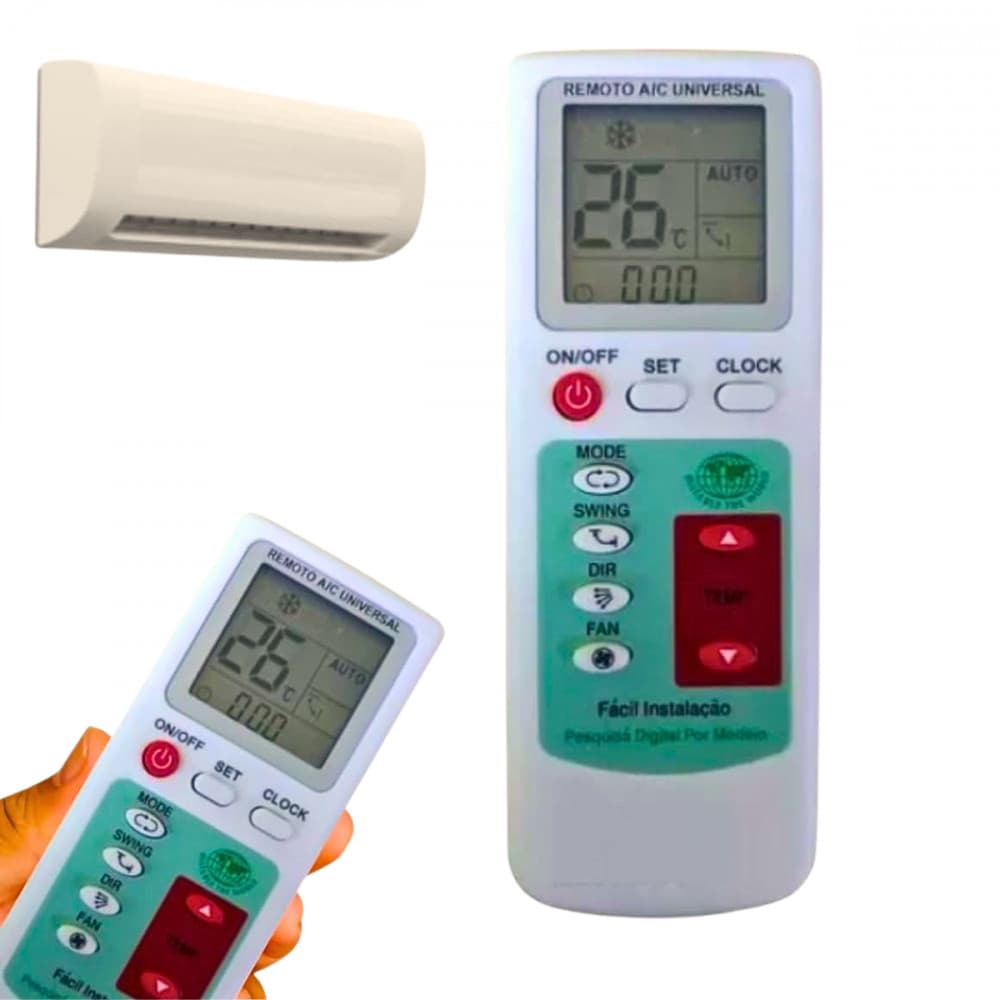 -- Controle Remoto Para Ar Condicionado Split Universal