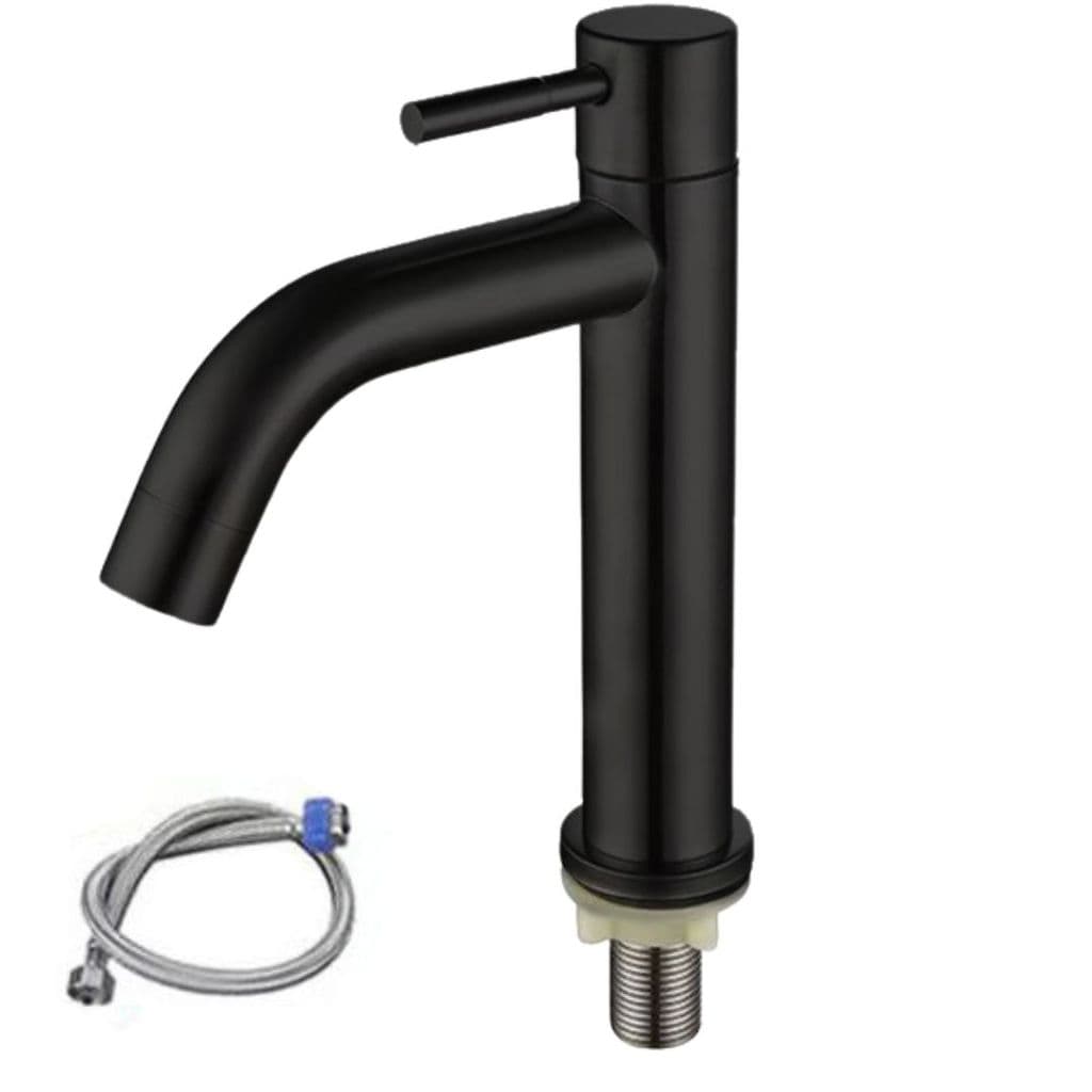Torneira Boca Curva  Cascata Preto Snel Metais