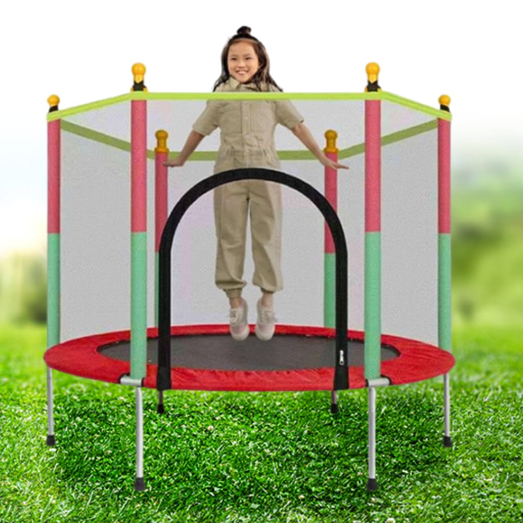 Cama Elástica Pula Pula Trampolim Infantil Reforçada Com Rede de Proteção 1.4 Metros