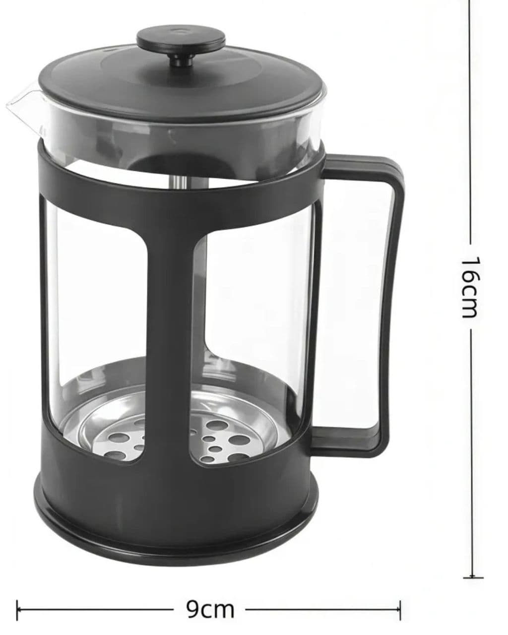 Cafeteira Francesa 350ml Vidro Resistente Inox Para Café Gourmet