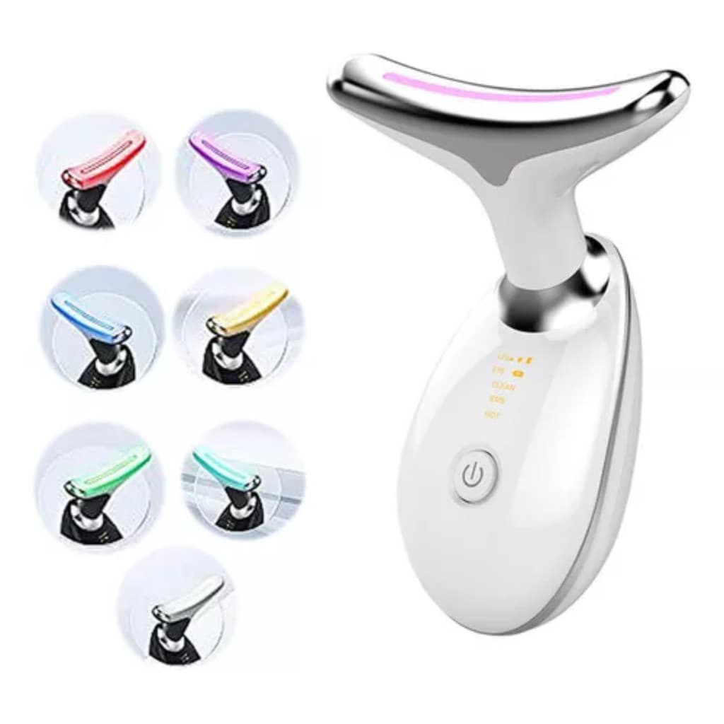 Massageador recarregavel 7 modos para rosto ne pescoço