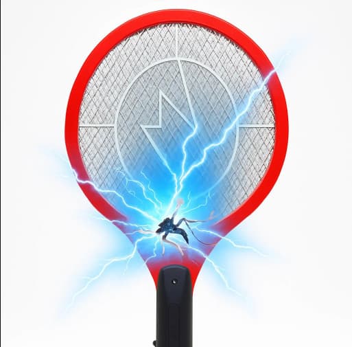 Raquete Elétrica Mata Mosquito Insetos - (Cores Sortidas)