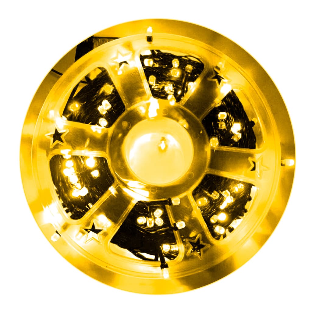 Cordão Pisca Natal 200 Lampadas Led 8 Funções Rolo 50M 110V Cor:Amarelo